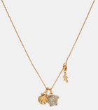 Versace Medusa crystal-embellished charm necklace