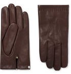 Mulberry - Cashmere-Lined Leather Gloves - Brown