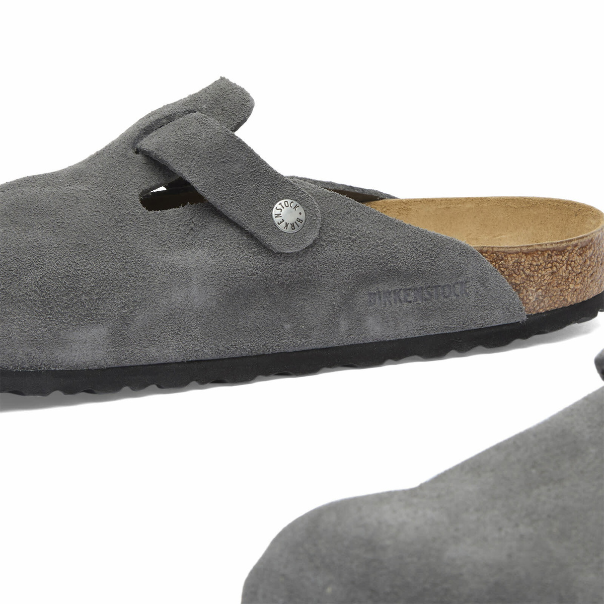 Birkenstock Men's Boston Clog - Charcoal Suede