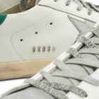Golden Goose Men's Super-Star Suede Toe Leather Sneakers in White/Grey/Silver