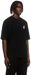 Off-White Black Cut Here Embroidered T-Shirt