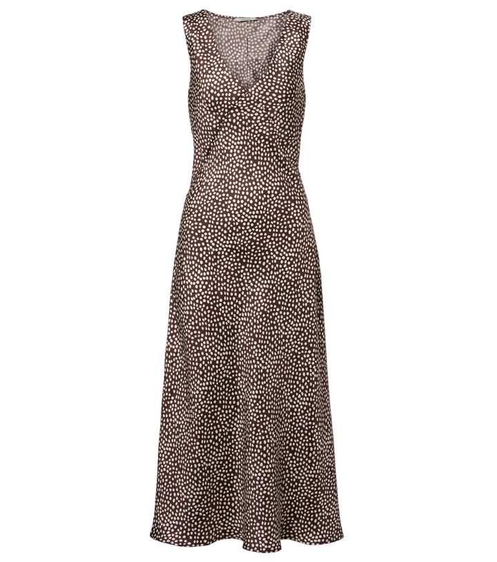 Photo: Asceno Provence polka-dot silk twill slip dress
