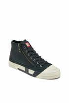 Diesel S-D-Verse - Sneakers in frayed canvas with D logo - Sneakers Mens in Black