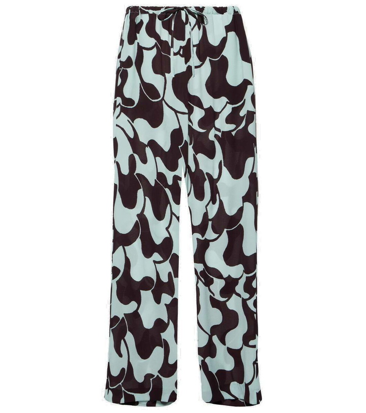 Photo: Dries Van Noten Printed crêpe palazzo pants