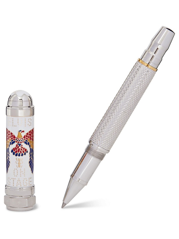 Photo: MONTBLANC - 1935 Elvis Presley Limited Edition Gold- and Platinum-Plated Rollerball Pen - Silver