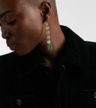 Shay Jewelry Tier Portrait 18kt gold drop earrings with topaz, agate, and diamonds