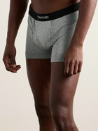 TOM FORD - Stretch-Cotton and Modal-Blend Boxer Briefs - Gray