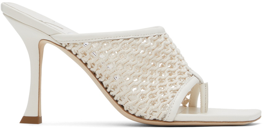 Jimmy Choo Off-White Seher Heeled Sandals