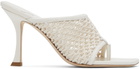 Jimmy Choo Off-White Seher Heeled Sandals