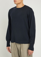 Officine Générale Knit Merino Wool Jumper Navy