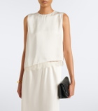 Vince Lace-trimmed satin top