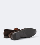 Santoni Gregor suede penny loafers