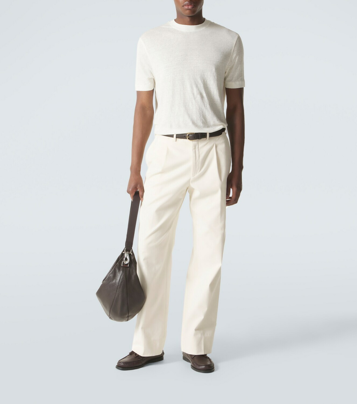 Thom Sweeney Linen-blend T-shirt