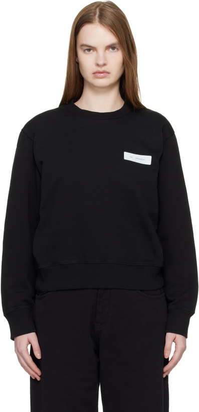 Photo: MM6 Maison Margiela Black Cotton Sweatshirt
