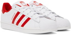 adidas Originals White & Red Superstar Sneakers