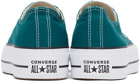 Converse Green 'Converse Color' Platform Chuck Taylor All Star Low Sneakers