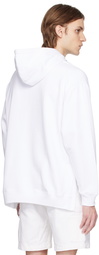 Moschino White Printed Hoodie