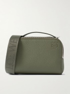 LOEWE - Logo-Debossed Full-Grain Leather Messenger Bag
