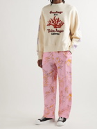 Palm Angels - Printed Silk-Satin Pyjama Trousers - Pink