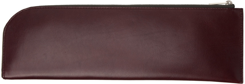 Rick Owens Burgundy Zipped Wallet Rick Owens