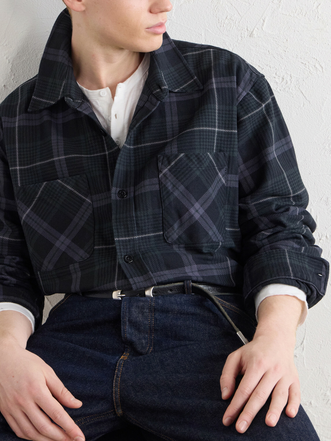 Our Legacy - Whoppin Checked Cotton-Flannel Shirt - Black