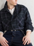 Our Legacy - Whoppin Checked Cotton-Flannel Shirt - Black