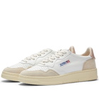 Autry Women's Medalist Low Sneakers in White/Gold