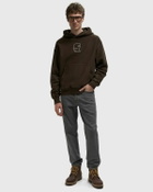Brain Dead 3D EMBROIDERED LOGOHEAD GARMENT DYED HOODIE Brown Mens Hoody