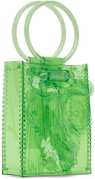 Mame Kurogouchi SSENSE Exclusive Green Sculptural Mini Handle Bag