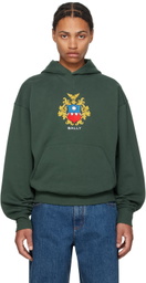 Bally Green Embroidered-Logo Hoodie