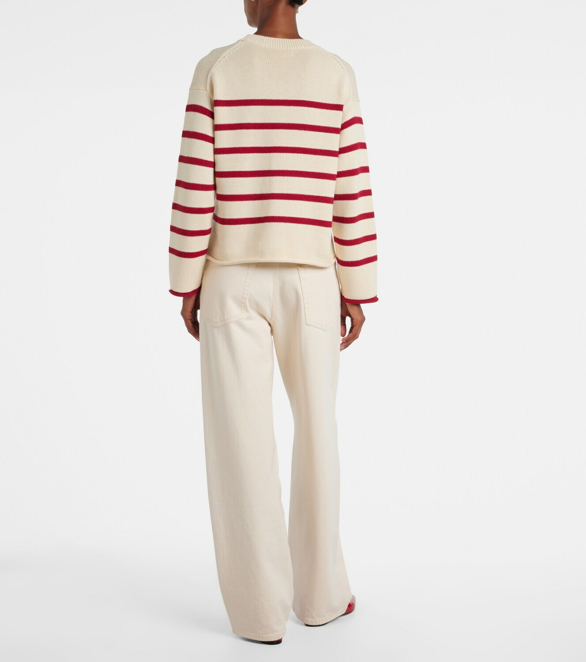 Velvet Lucia striped cotton and cashmere sweater