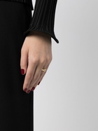 Lizzie Mandler Fine Jewelry 18K Yellow Gold Knife Edge Diamond Signet Ring