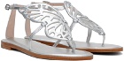 Sophia Webster Silver Butterfly Sandals