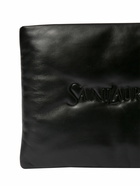 SAINT LAURENT - Saint Laurent Large Leather Pouch