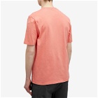 Folk Men's Contrast Sleeve T-Shirt in Coral