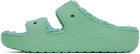 Crocs Green Classic Cozzzy Sandals