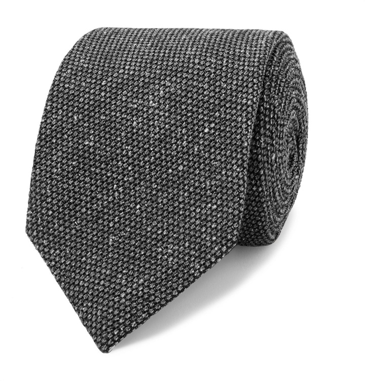Photo: Kingsman - Drake's 8cm Silk and Wool-Blend Tie - Gray