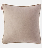 Etro Logo cotton and wool cushion