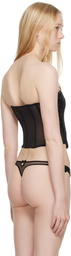 Fleur du Mal Black Whitney Embroidery Corset