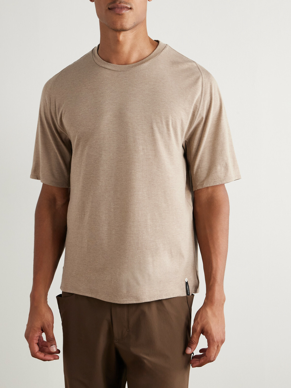 Portal - Drift Merino Wool-Blend Jersey T-Shirt - Brown