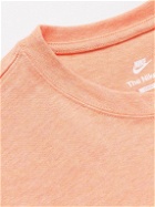 Nike - Logo-Embroidered Cotton-Jersey T-Shirt - Orange