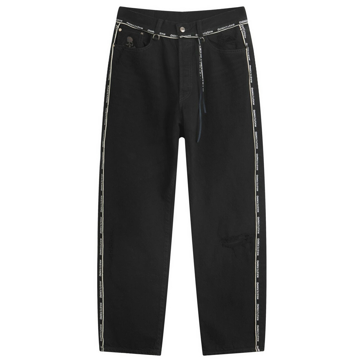 mastermind JAPAN Men's Inside-Out Straight Denim Pants in