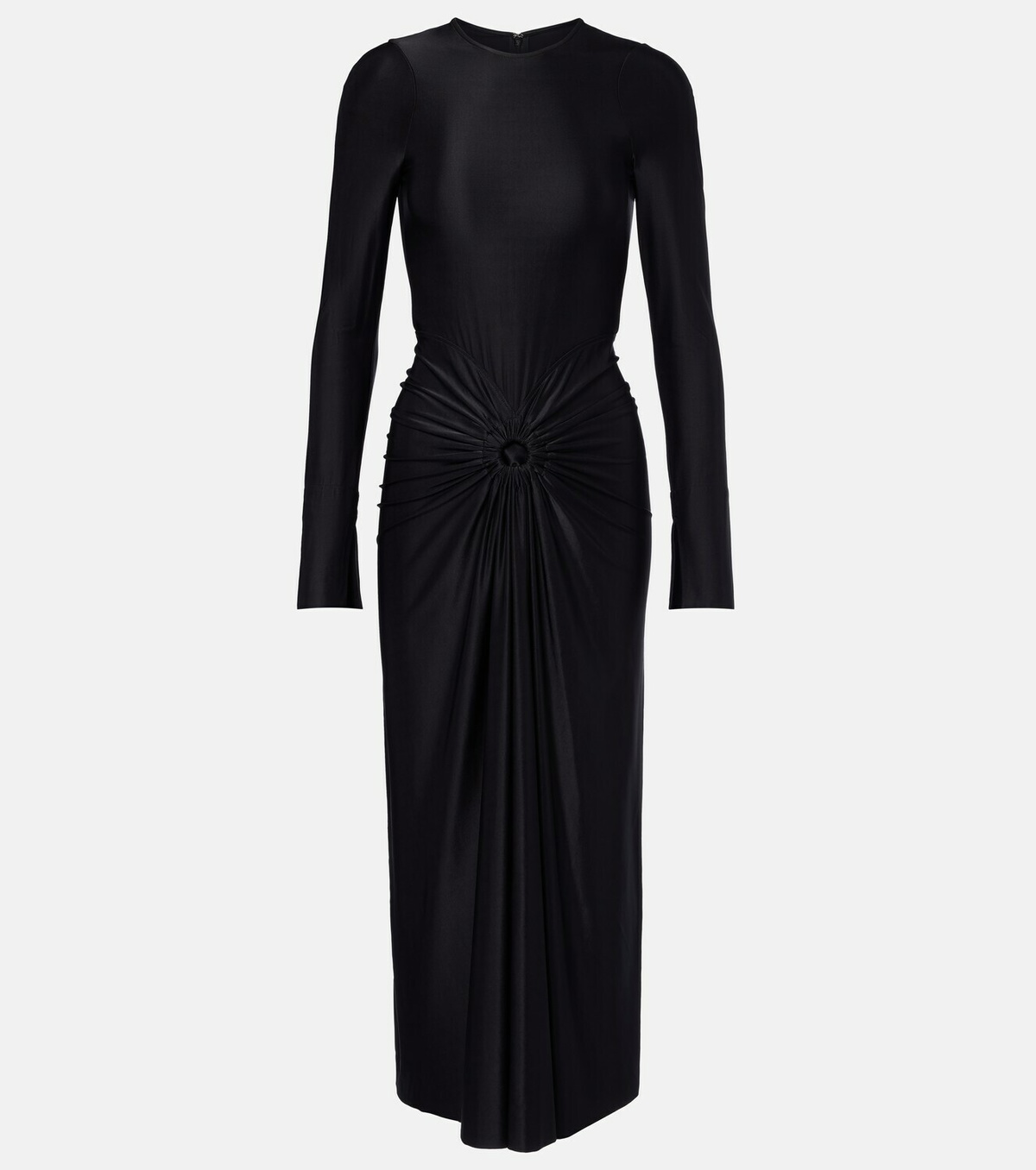 Victoria Beckham Frances gathered jersey midi dress