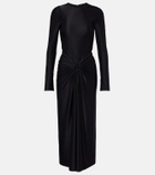 Victoria Beckham Frances gathered jersey midi dress