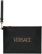 Versace Black Studded Pouch