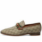 Gucci Men's Paride Monogram Loafer in Beige