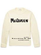 ALEXANDER MCQUEEN - Logo-Intarsia Cotton Sweater - White