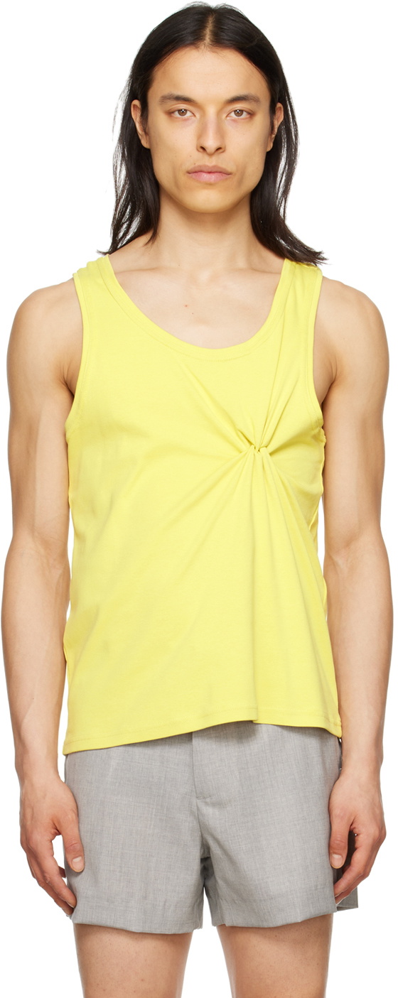 Steven Passaro Yellow Knot Tank Top