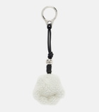 Loewe Paw shearling and leather bag charm