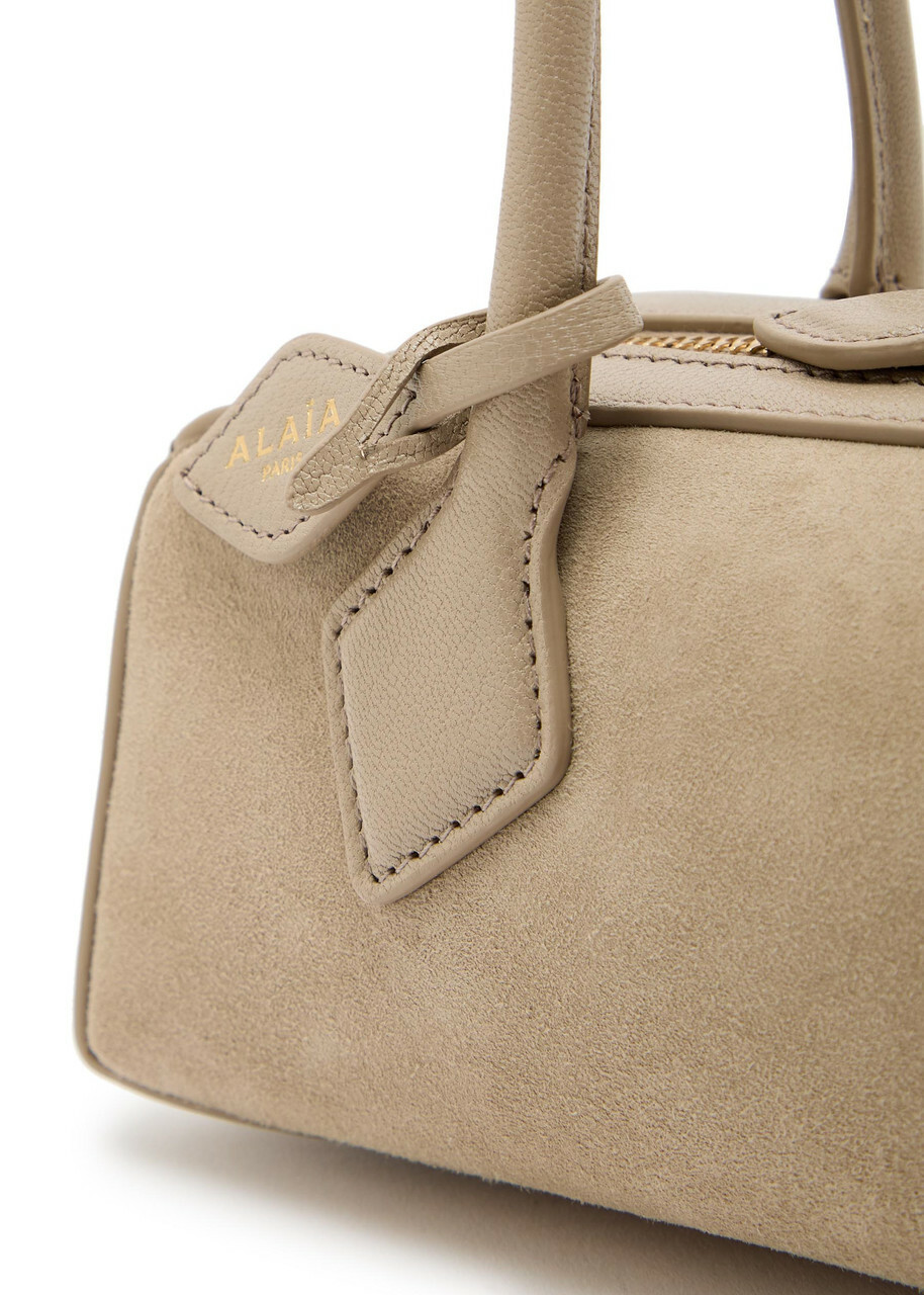 Alaïa Le Teckle Small Leather and Suede Shoulder bag - Grey - One Size